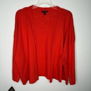 J12 Eileen Fisher Cardigan Sweater‎ Slouchy Linen Cotton Stretch Knit Open